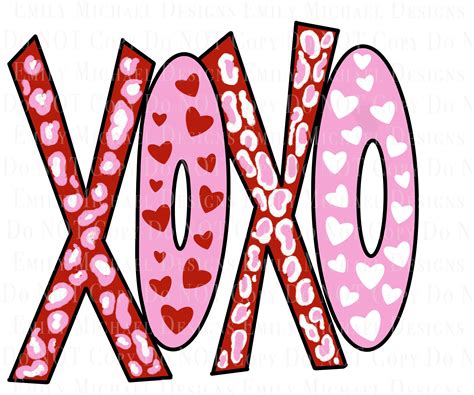 Xoxo Png Digital Download Digital Art Valentines Day Png Etsy