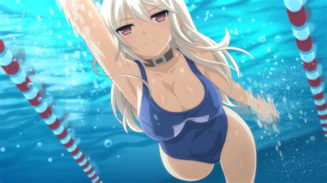 Wallpaper Sports Anime Girls Underwater Swimming Swimwear Sakura