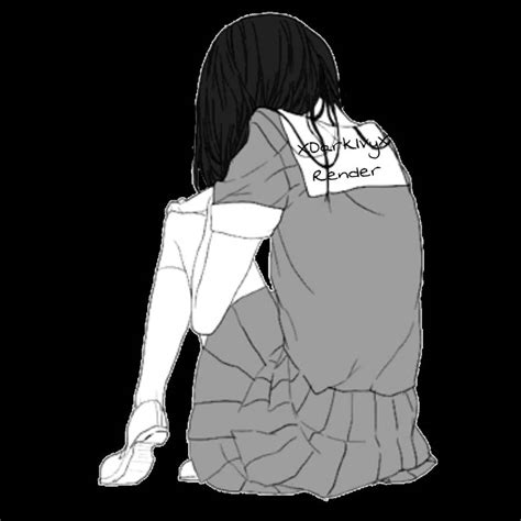 Anime Girl Depressed Render 10 By Xdarkivyx On Deviantart