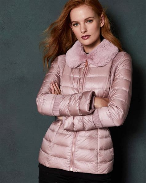 Quilted Down Jacket Light Pink Jackets And Coats Ted Baker Uk