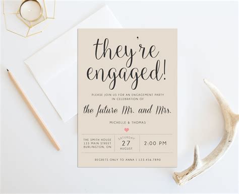 Printable Engagement Party Invitation Rustic Engagement Party Etsy Canada