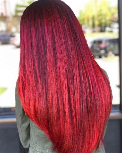 Awe Inspiring Red Hair With Purple Tips  Hairstyles