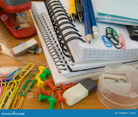 School Office Supplies Stock Image Image Of Macro Colored 11397641