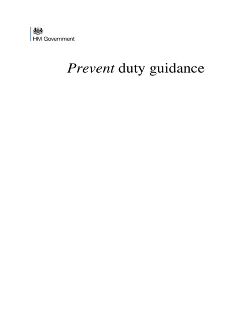 Prevent Duty Guidance