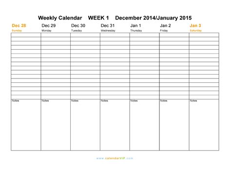 1 Week Calendar Printable Printable Calendar 1 Week By 40 Rows