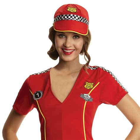 Womens Red Racer Driver Penelope Costume