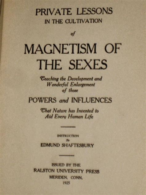 Sex Magnetism By Edmund Shaftesbury 1925 1733302598