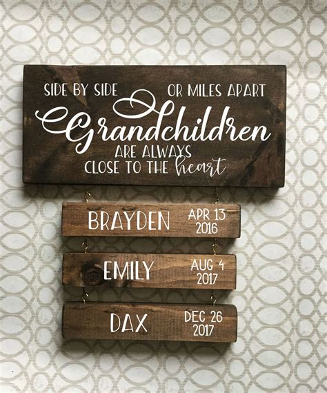 Personalized Ts For Grandparents Wood Personalized Grandparent