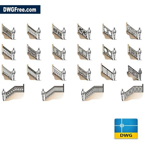 Handrails Cad Dwg Download Autocad Blocks Model