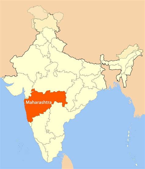 Location Map Of Maharashtra Mapsofnet