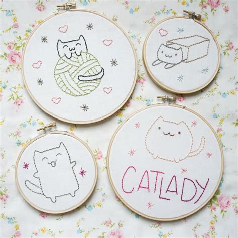 See more ideas about embroidery, embroidery patterns, pattern. Cat Embroidery Patterns | 28 DIY Gifts For the Cat-Lovers ...