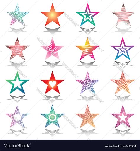 Stars Design Set Royalty Free Vector Image Vectorstock