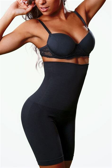 Fashion Plus Size High Waist Black Panties