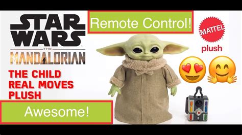 Mattel Star Wars Mandalorian The Child Real Moves Plush Remote Control