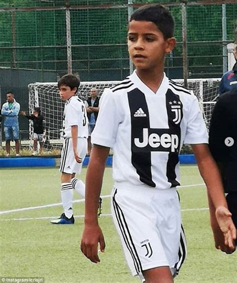 Thats How You Do It Dad Cristiano Ronaldos Son Scores Four On His