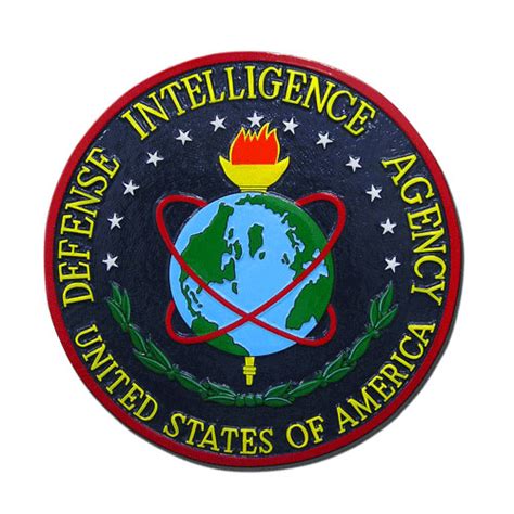 Defense Intelligence Agency Dia Seal And Emblem Wooden Plaque