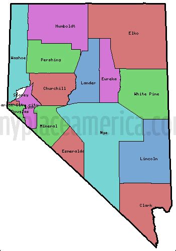Nevada County Map Nevada Counties Map Nevada Counties Images And