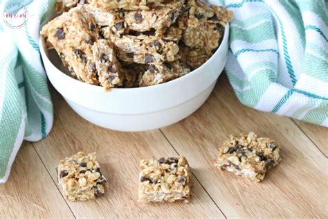 Stick a butter knife or toothpick into the center. Healthy Oatmeal Chocolate Chip No Bake Bars - Must Have Mom
