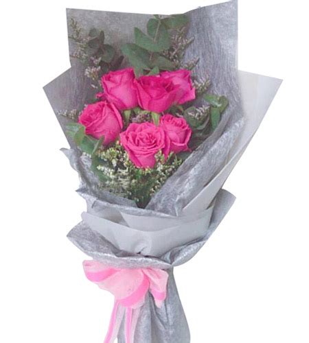 6 Pink Roses Bouquet Delivery To Philippines