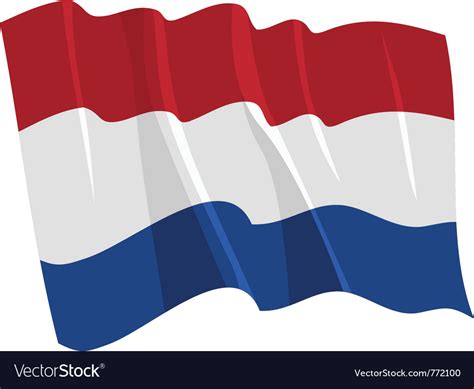 political waving flag of netherlands royalty free vector