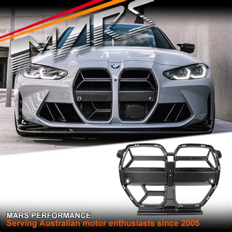 Dry Carbon Fibre Csl Style Front Bumper Bar Grill Grille Bodykit For