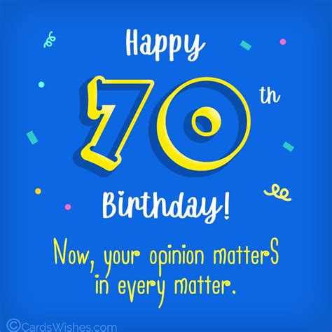 70th birthday wishes and messages