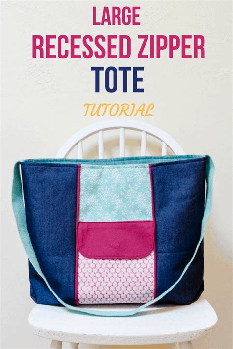Tote Bag Pattern With Zipper In Just 7 Steps Vickymyerscreations