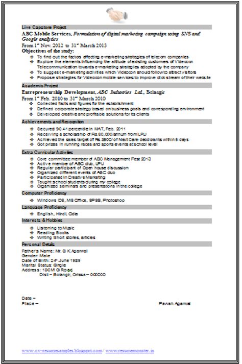 An mba resume example, created with our very own resume builder Over 10000 CV and Resume Samples with Free Download: MBA Marketing Resume Format