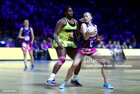 Claire Maxwell Of Scotland And Shanice Beckford Of Jamaica In Action