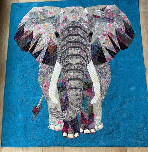 Elephant Abstraction Quilt Pattern By Violet Craft Abstract Elephant
