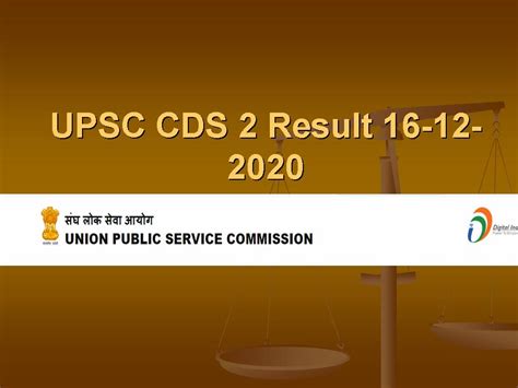 Cds Result Upsc Cds Ii Written Result With Name List Pdf