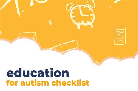 Autism Checklists And Downloads The Autism Community In Action