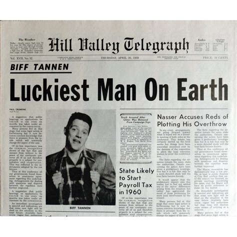 Back To The Future Ii Newspaper Prop Emmet Committed