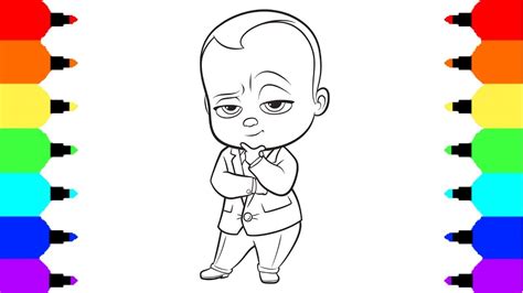 How To Draw The Boss Baby Drawing And Coloring Cartoon Character