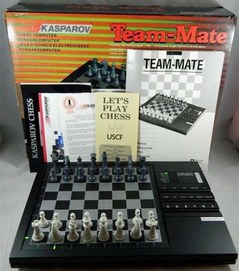 Vtg 1988 Saitek Kasparov Computer Chess Set Team Mate Computer Trainer