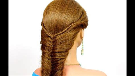 Easy Hairstyle For Long Hair Mermaid Fishtail Braid Youtube