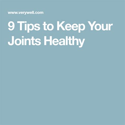 Simple Tips To Keep Your Joints Healthy Healthy Joint Joint Health