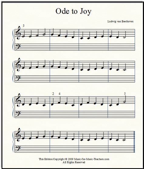 Ode to joy digital sheet music. Ode to Joy Sheet Music for Piano, Easy Beginner to Advanced
