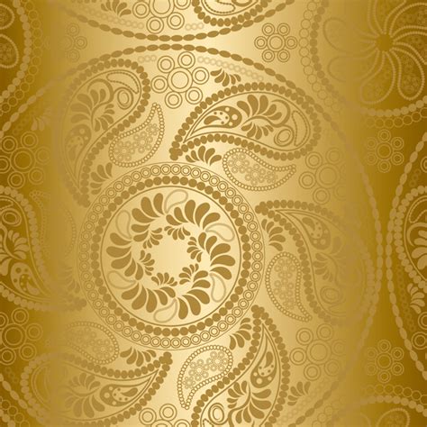 Black And Gold Paisley Wallpaper