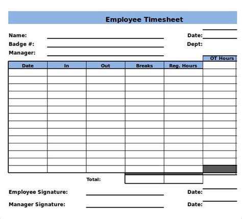 Multiple Employee Daily Timesheet Template Timesheet Daily Project Abc