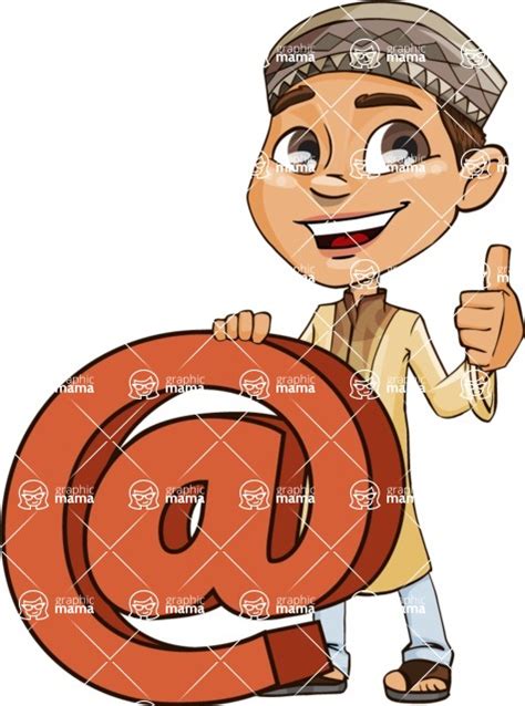Muslim School Boy Cartoon Vector Character 112 Illustrations Web
