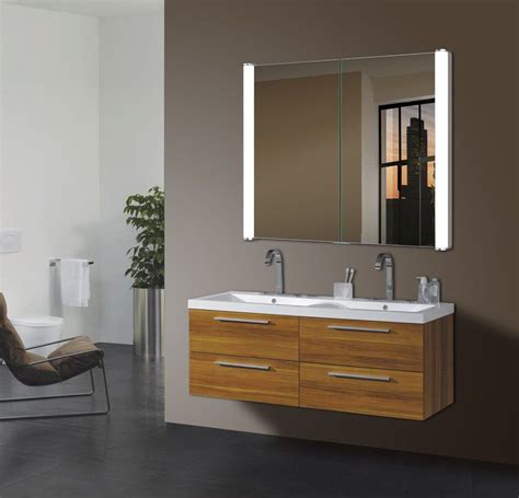 The mirror on the front door features a beveled edge for enhanced style. Aldgate 28" x 27.63" Recessed Medicine Cabinet with LED ...