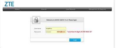 Use the default username and admin password for globe zte zxhn h108n to manage your router/modem with full access rights. Setup Unifi on ZTE ZXHN H267A Home Gateway Single Box ...