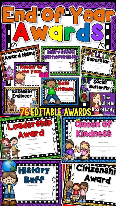 End Of Year Awards Editable Kindergarten Awards Classroom Awards