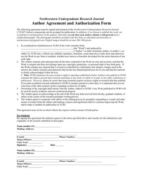 Author Agreement
