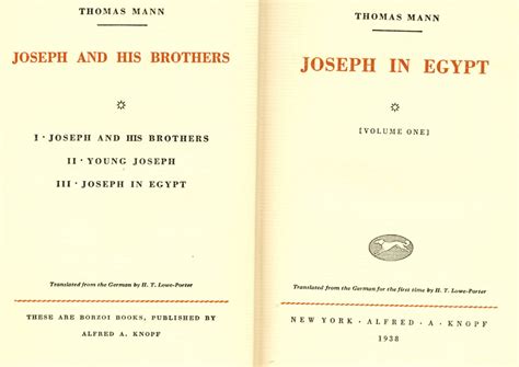 Joseph In Egypt Thomas Mann Books Tell You Why Inc
