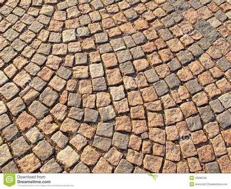 Cobble Stone Floor Pavement Cobblestone Sidewalk Royalty Free Stock
