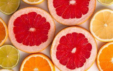 Download Wallpaper 3840x2400 Grapefruit Orange Lemon Citrus Fruits