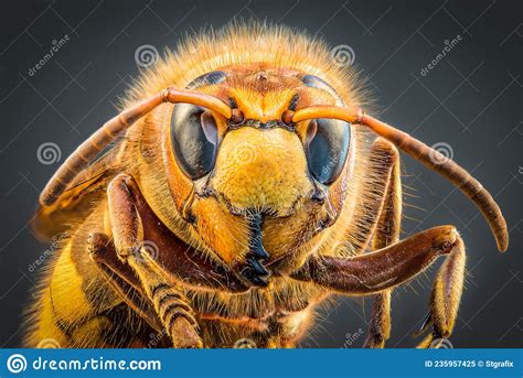 High Resolution Detail Macro Shot Of A Hornet With Focus Stacking