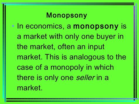 Monopsony Lesson